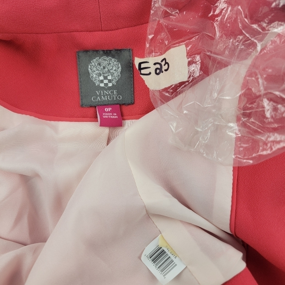 Vince Camuto coral open blazer with light‎ shoulder pads Size 0P - Picture 4 of 6